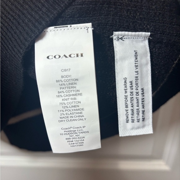 NWT Coach Knit Tank Black L - Picture 4 of 8
